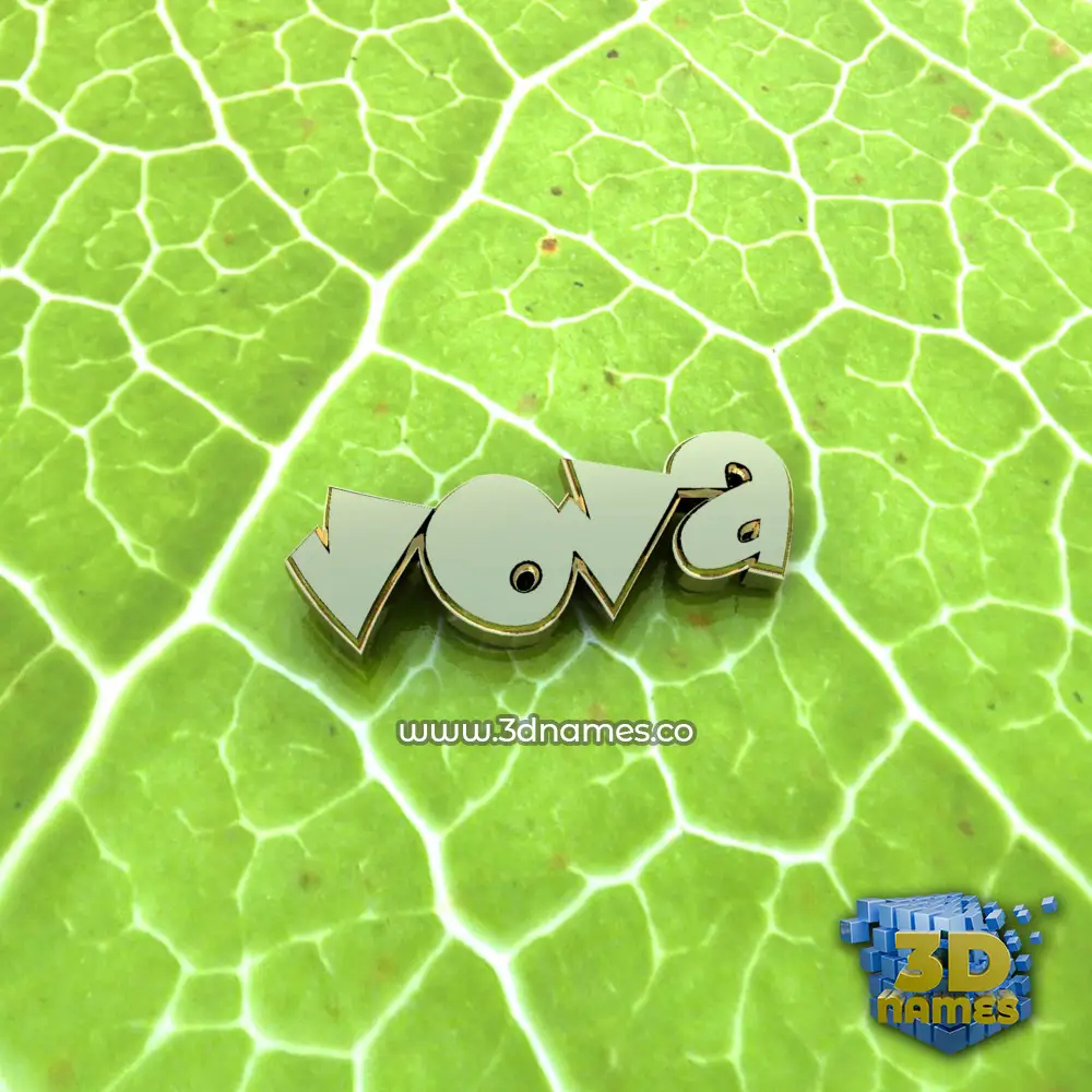 vova in Gold Leaf style - 3D name wallpaper