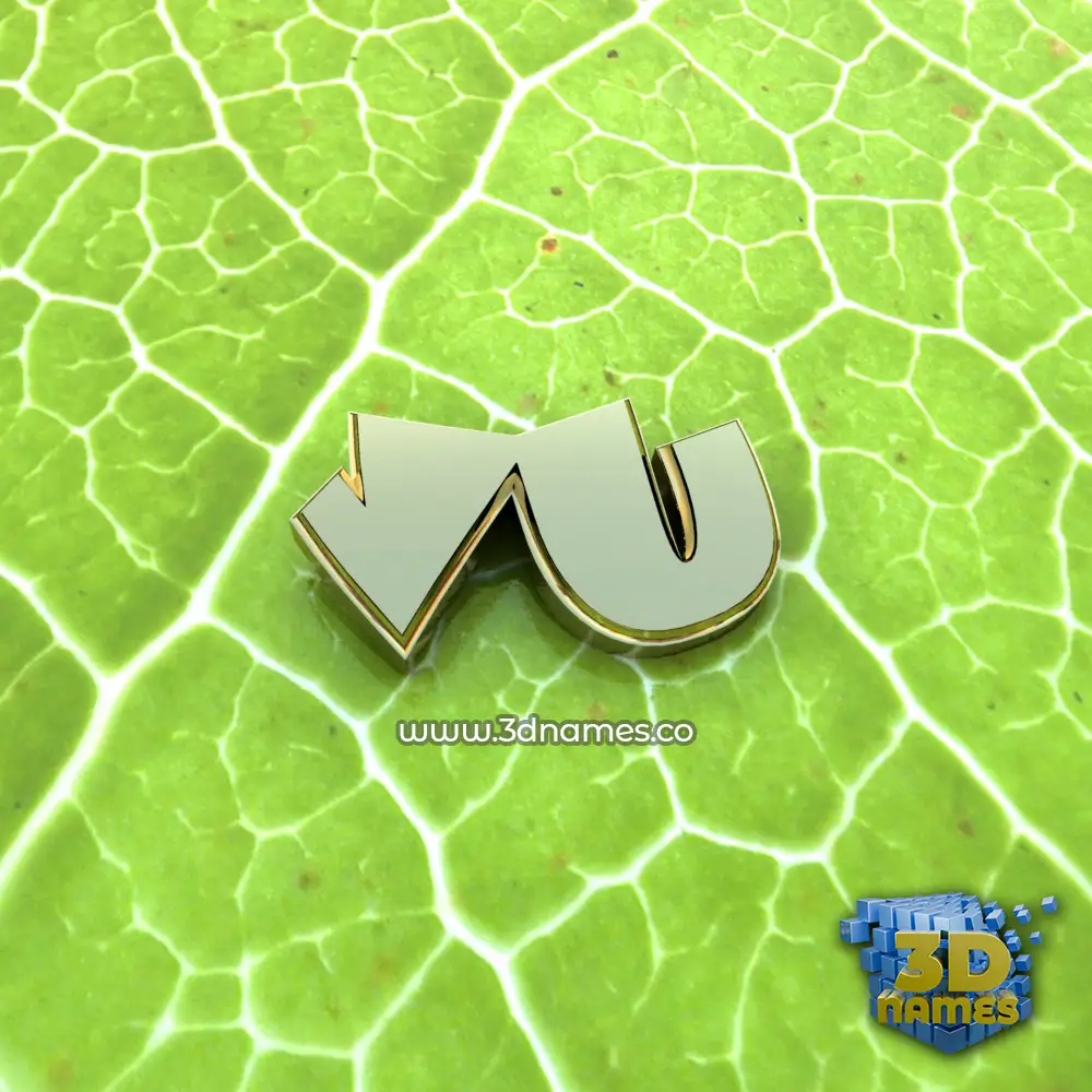 vu in Gold Leaf style - 3D name wallpaper