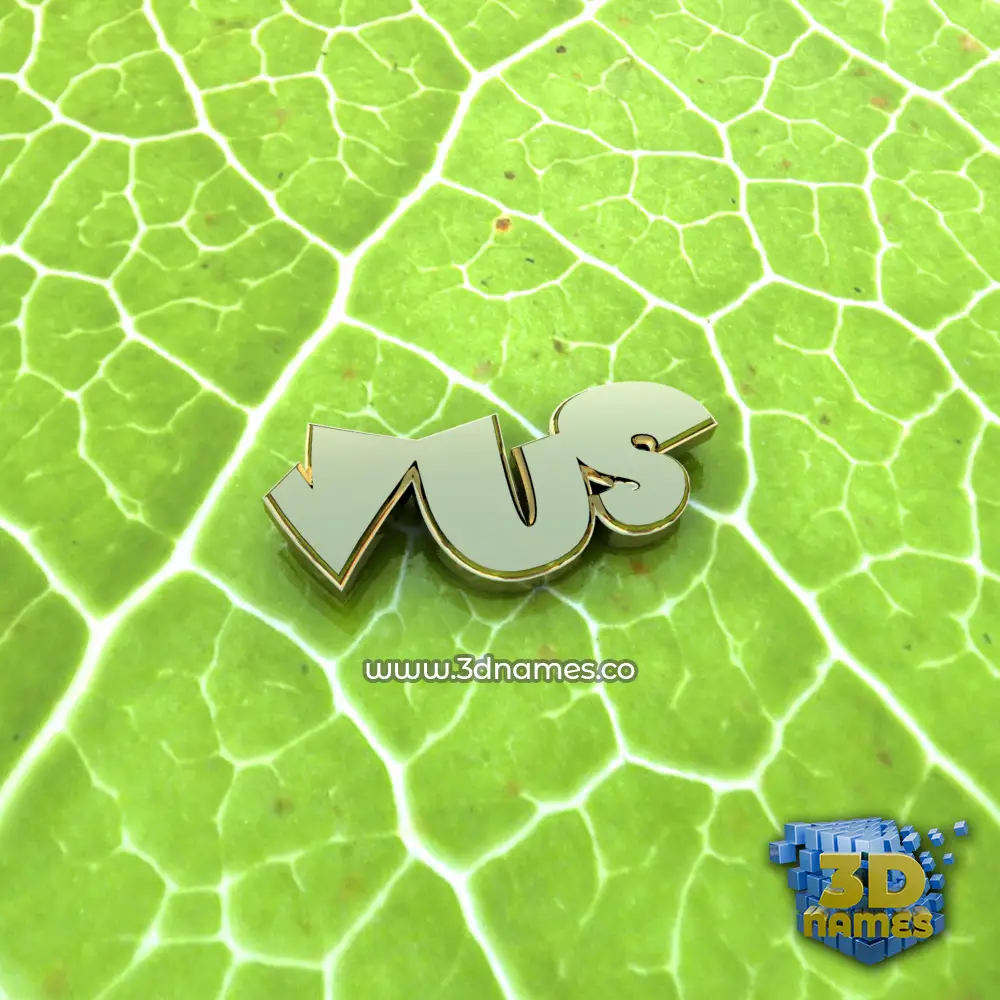vus in Gold Leaf style - 3D name wallpaper