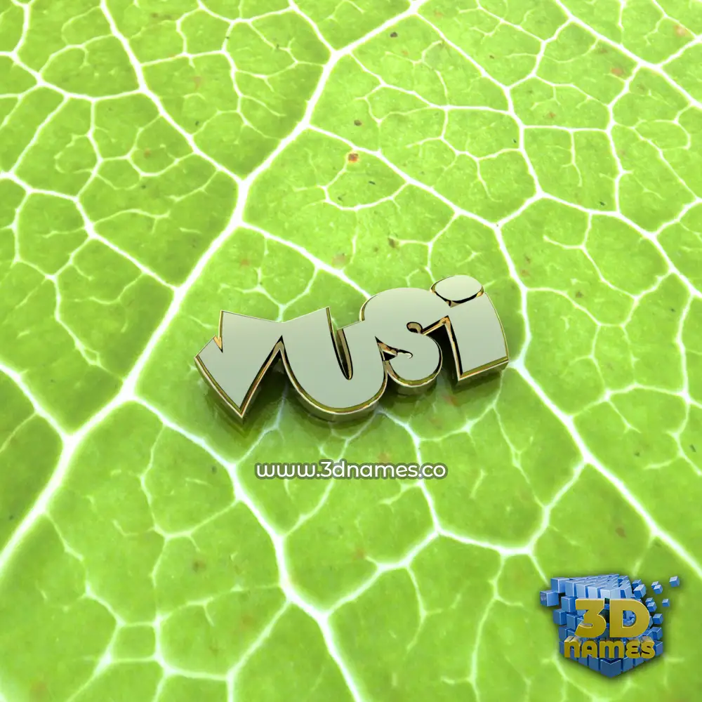 vusi in Gold Leaf style - 3D name wallpaper