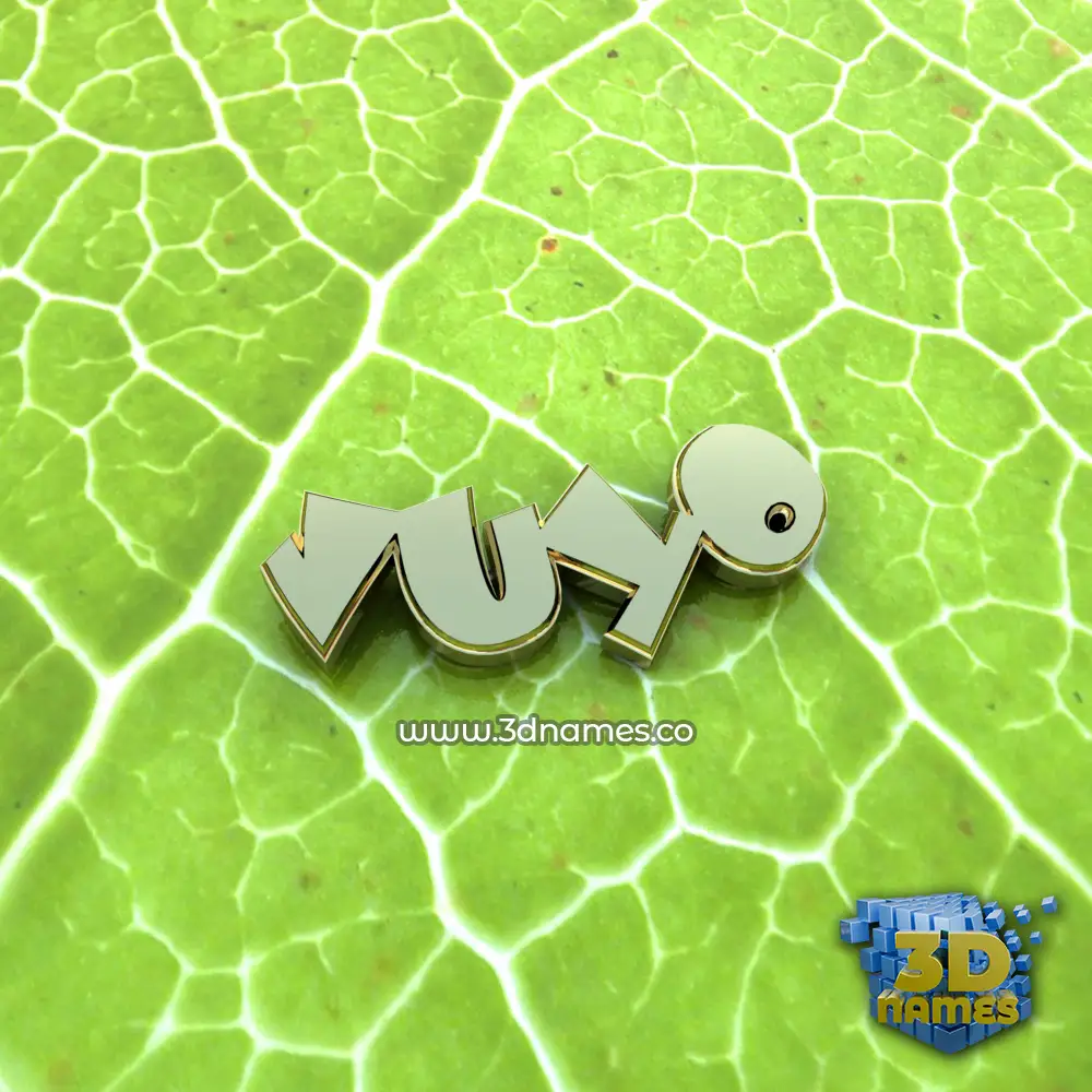 vuyo in Gold Leaf style - 3D name wallpaper