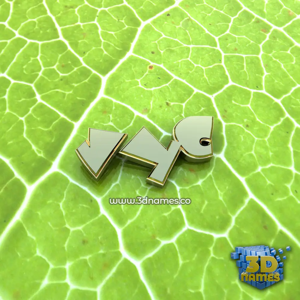 vyc in Gold Leaf style - 3D name wallpaper