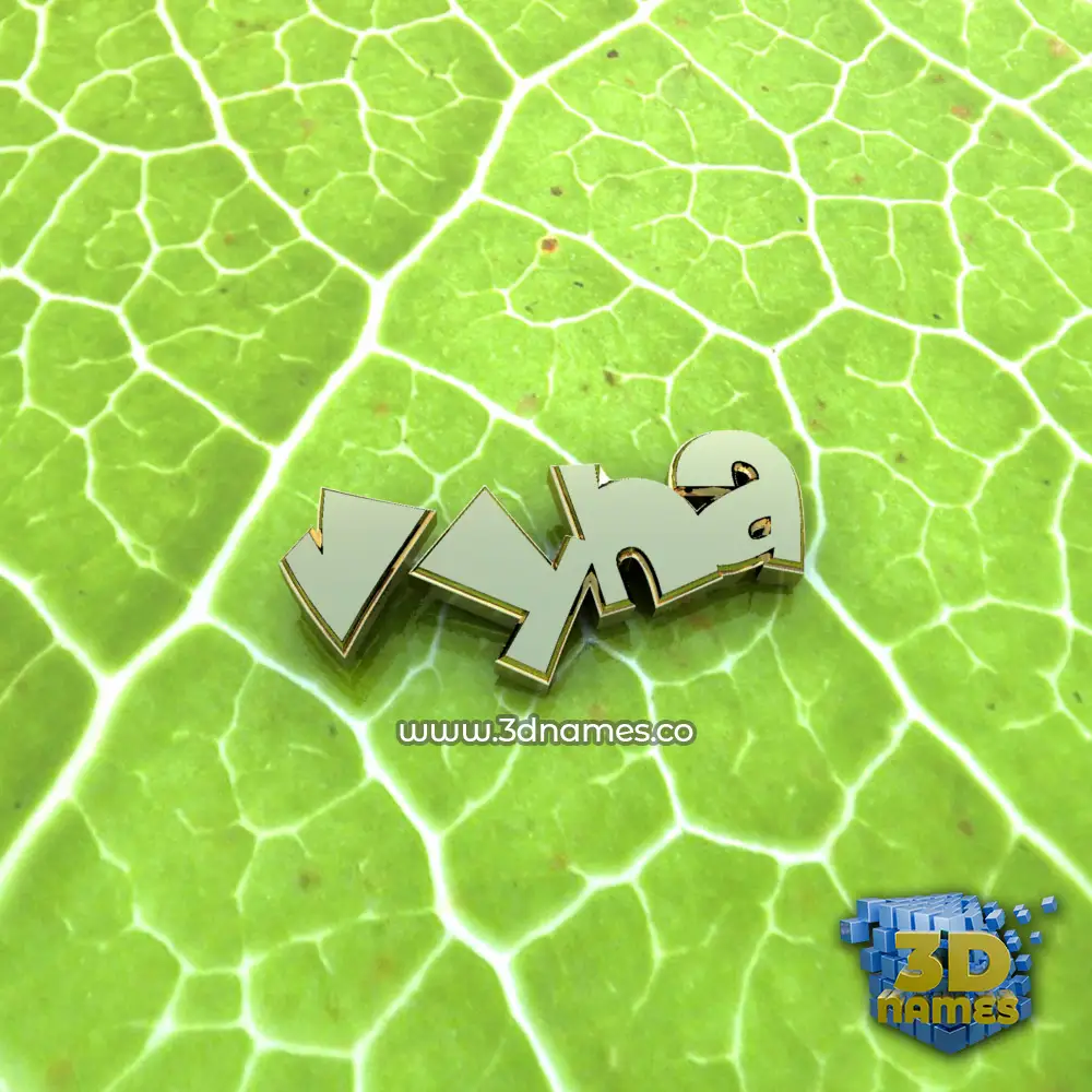 vyha in Gold Leaf style - 3D name wallpaper