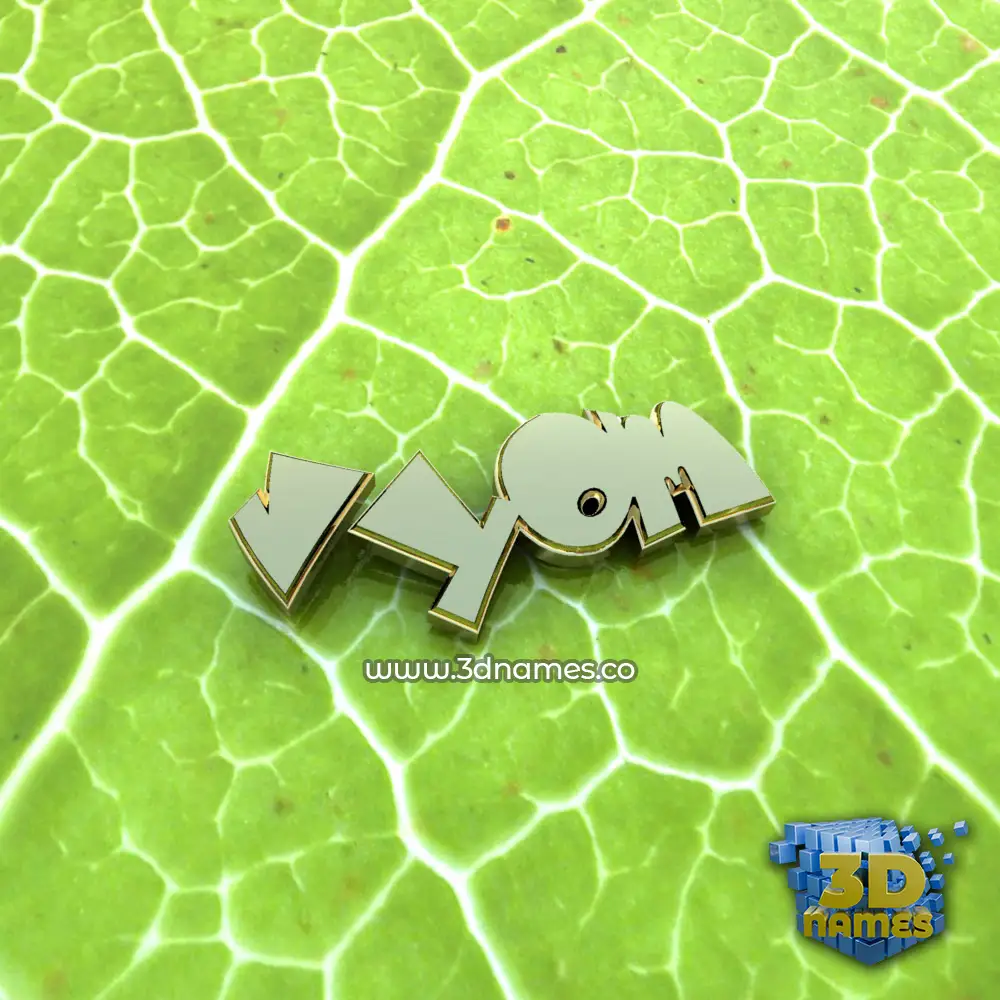 vyom in Gold Leaf style - 3D name wallpaper