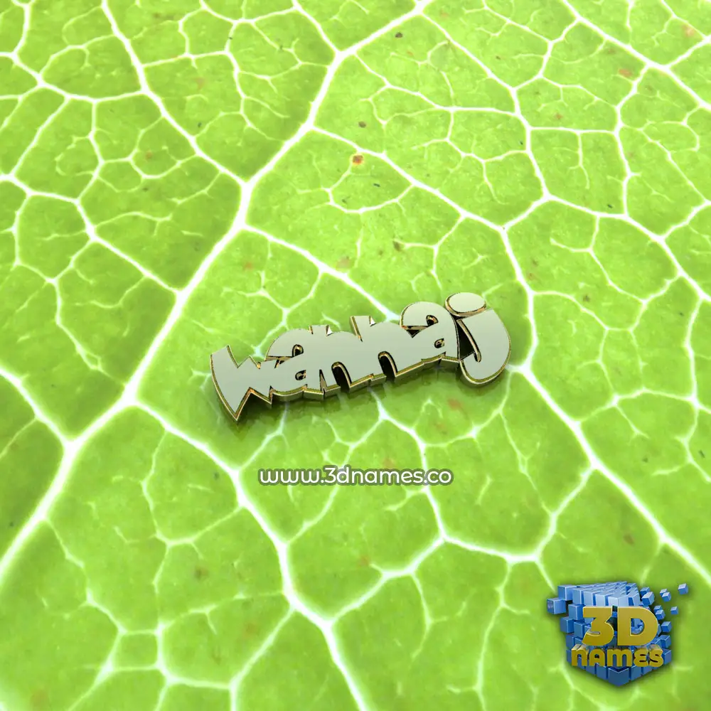 wahhaj in Gold Leaf style - 3D name wallpaper