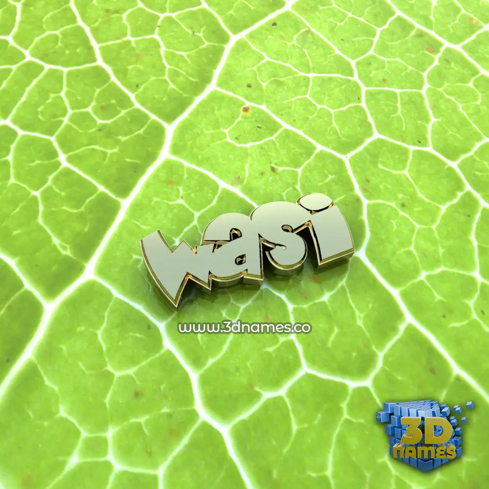 wasi in Gold Leaf style - 3D name wallpaper