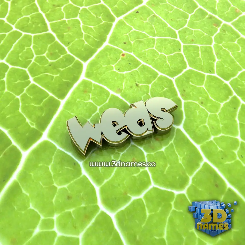 weds in Gold Leaf style - 3D name wallpaper
