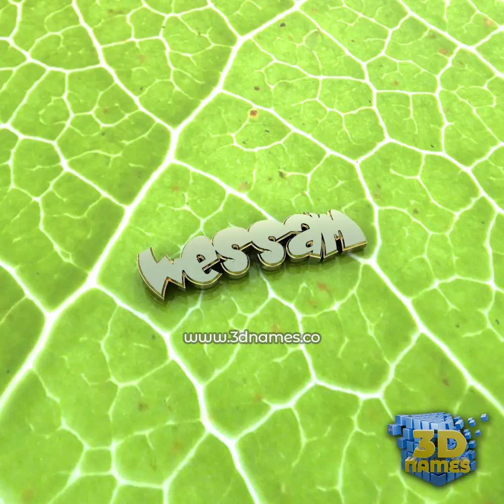 wessam in Gold Leaf style - 3D name wallpaper