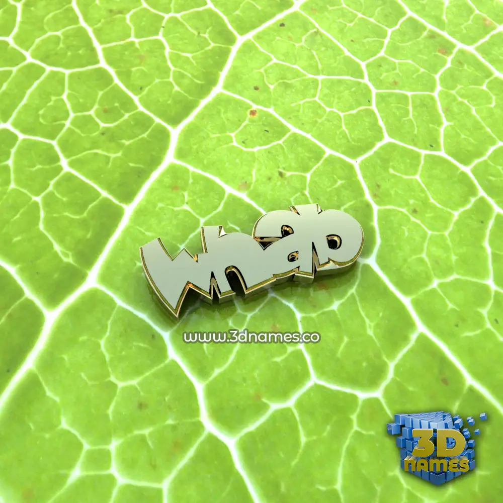 whab in Gold Leaf style - 3D name wallpaper