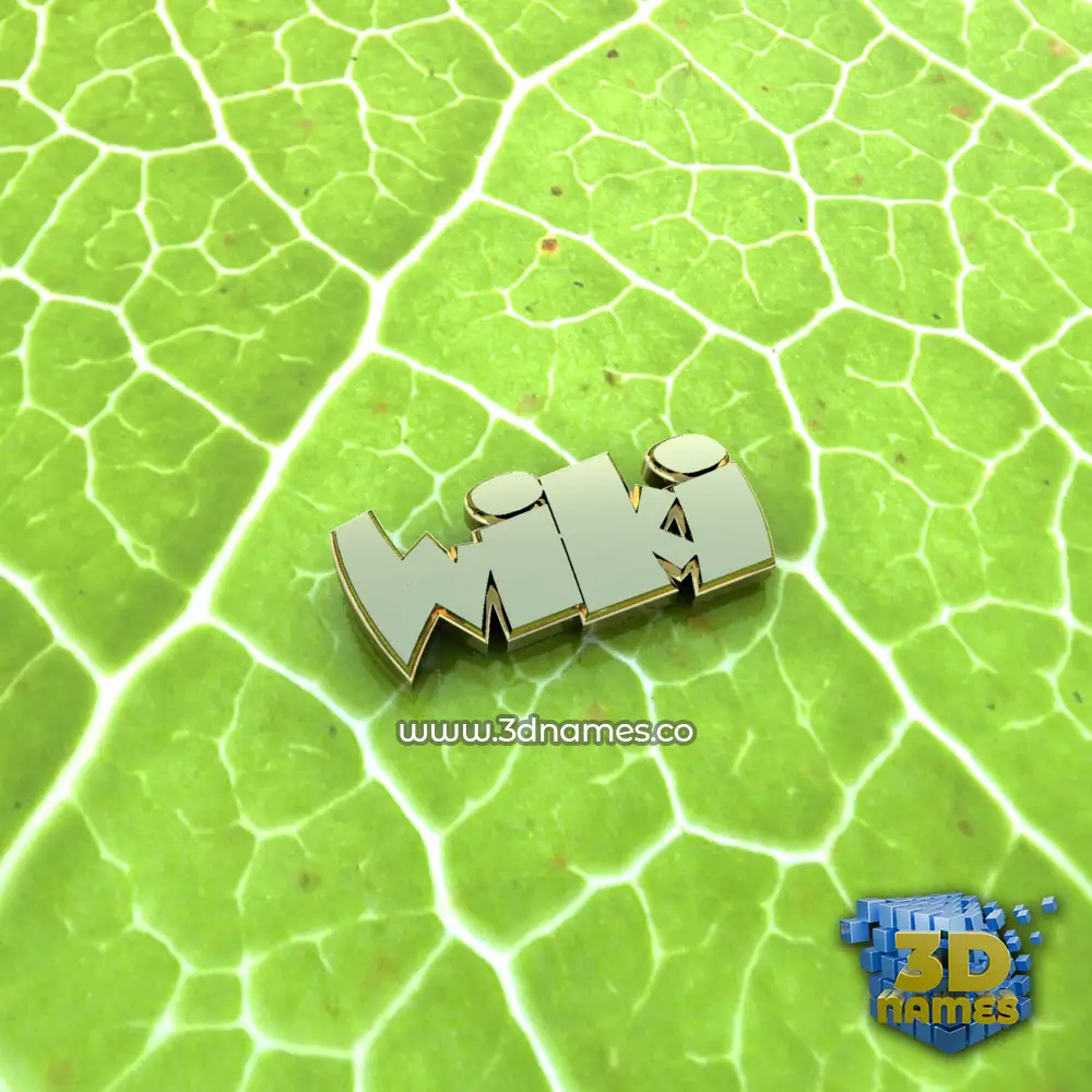 wiki in Gold Leaf style - 3D name wallpaper