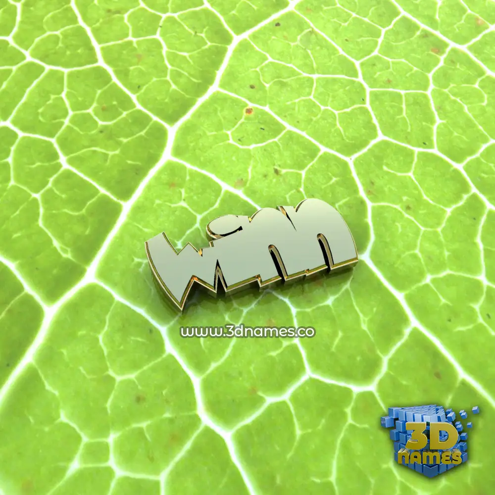 winn in Gold Leaf style - 3D name wallpaper