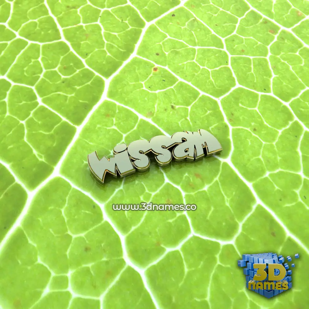 wissam in Gold Leaf style - 3D name wallpaper