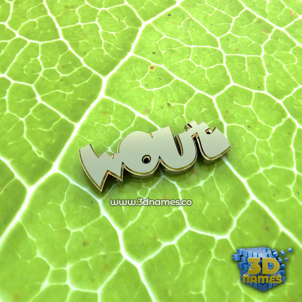 wout in Gold Leaf style - 3D name wallpaper