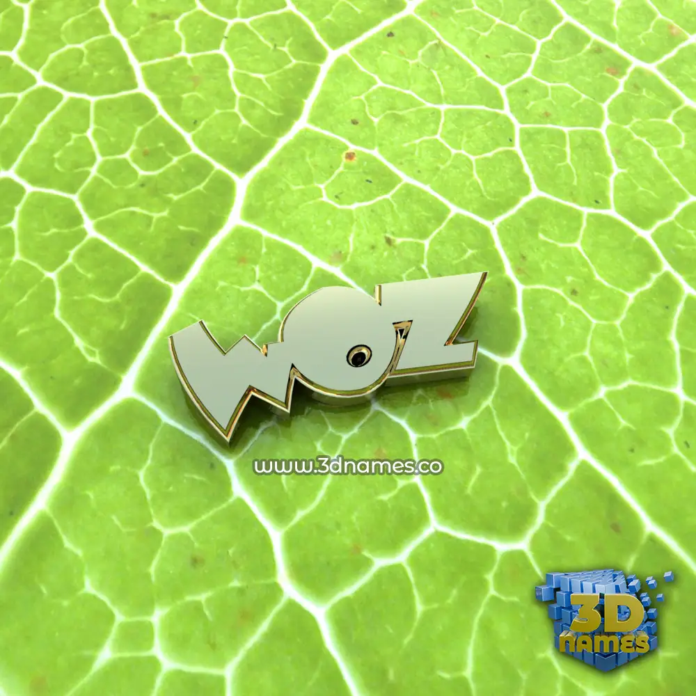 woz in Gold Leaf style - 3D name wallpaper