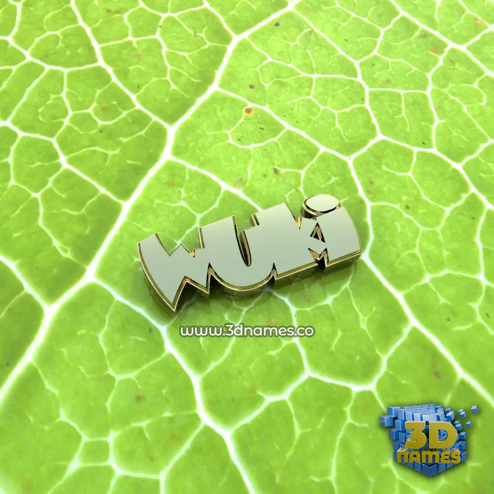 wuki in Gold Leaf style - 3D name wallpaper