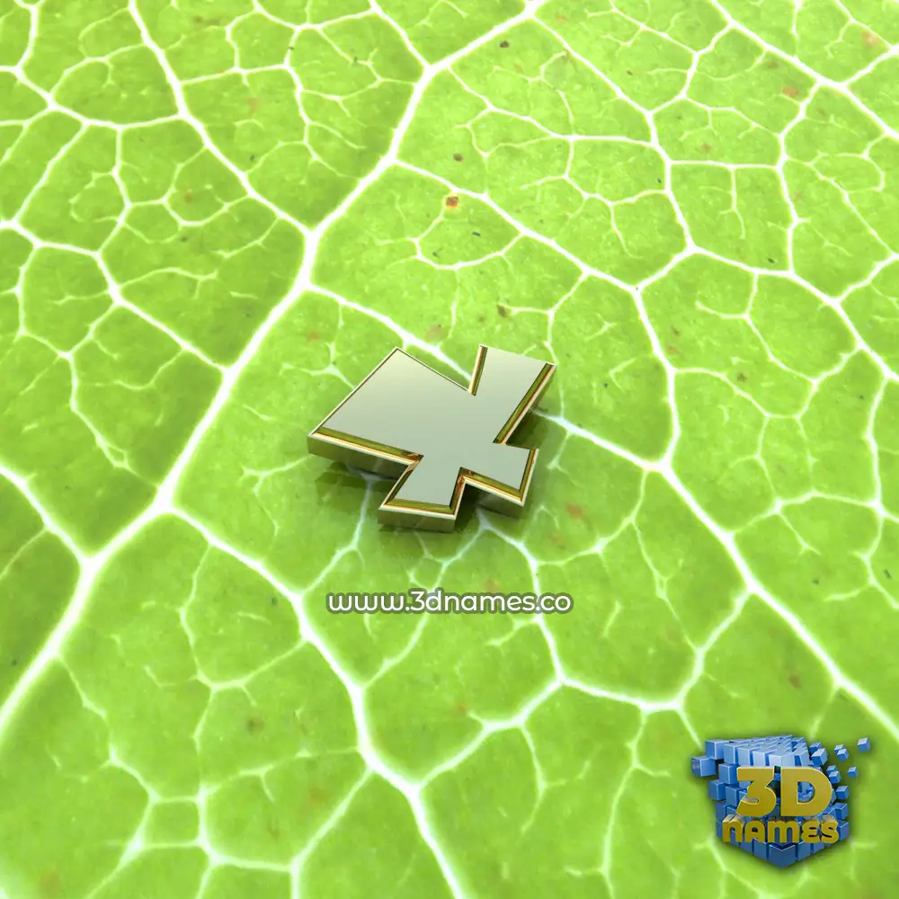 x in Gold Leaf style - 3D name wallpaper