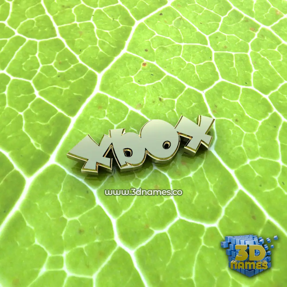 xbox in Gold Leaf style - 3D name wallpaper