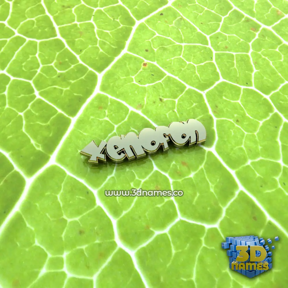 xenofon in Gold Leaf style - 3D name wallpaper