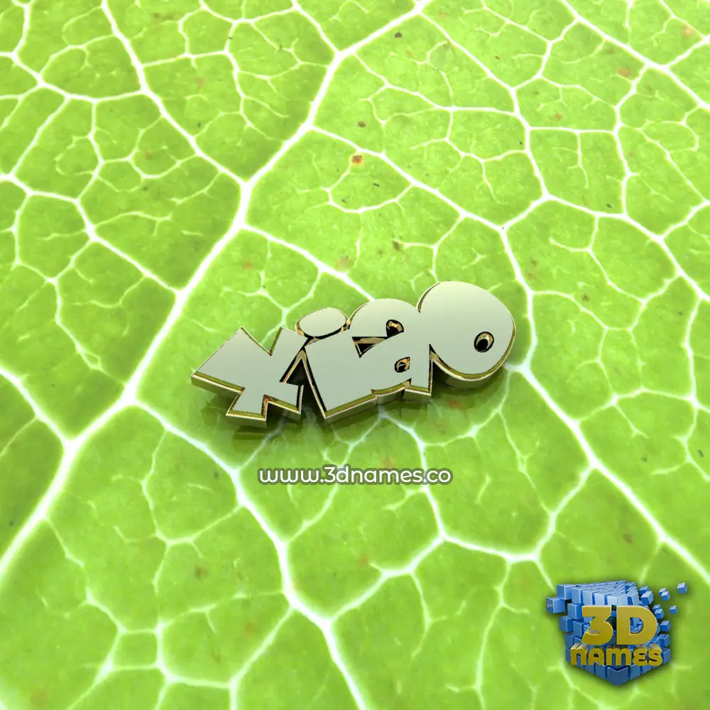 xiao in Gold Leaf style - 3D name wallpaper