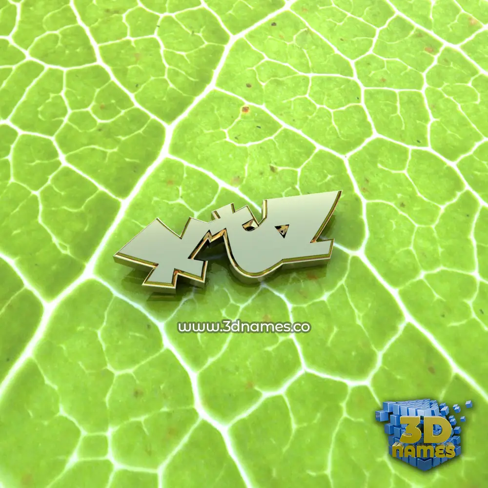 xtz in Gold Leaf style - 3D name wallpaper