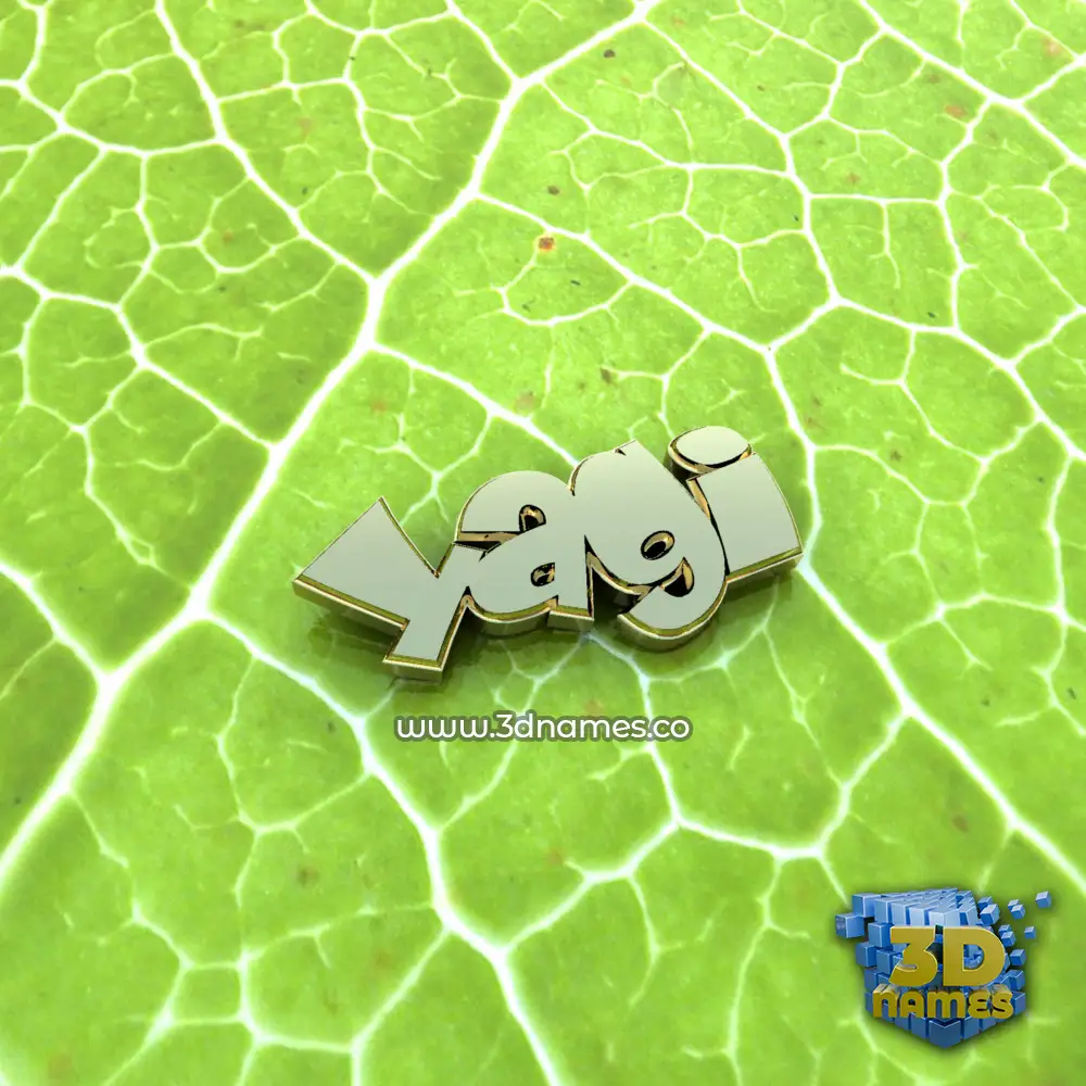 yagi in Gold Leaf style - 3D name wallpaper