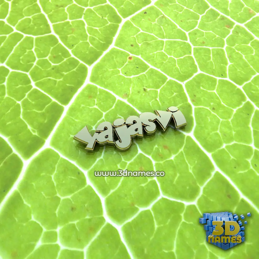 yajasvi in Gold Leaf style - 3D name wallpaper