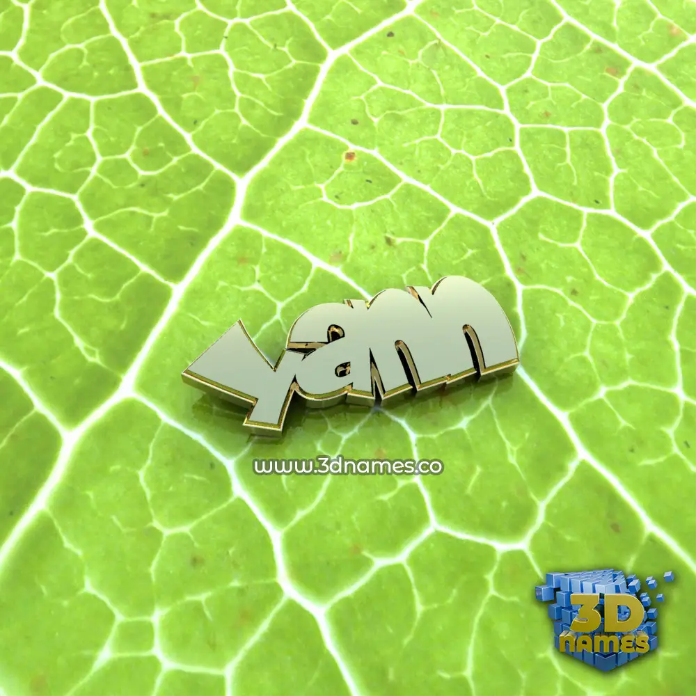 yann in Gold Leaf style - 3D name wallpaper