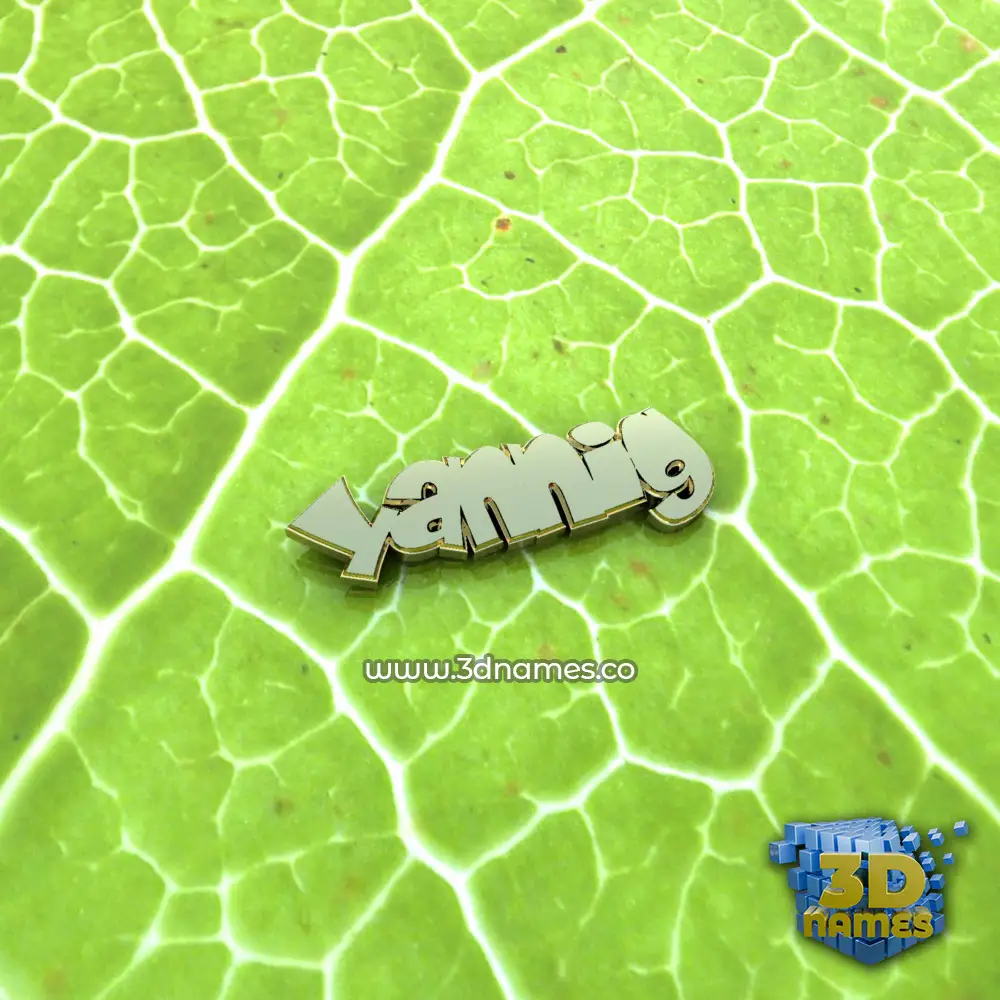 yannig in Gold Leaf style - 3D name wallpaper