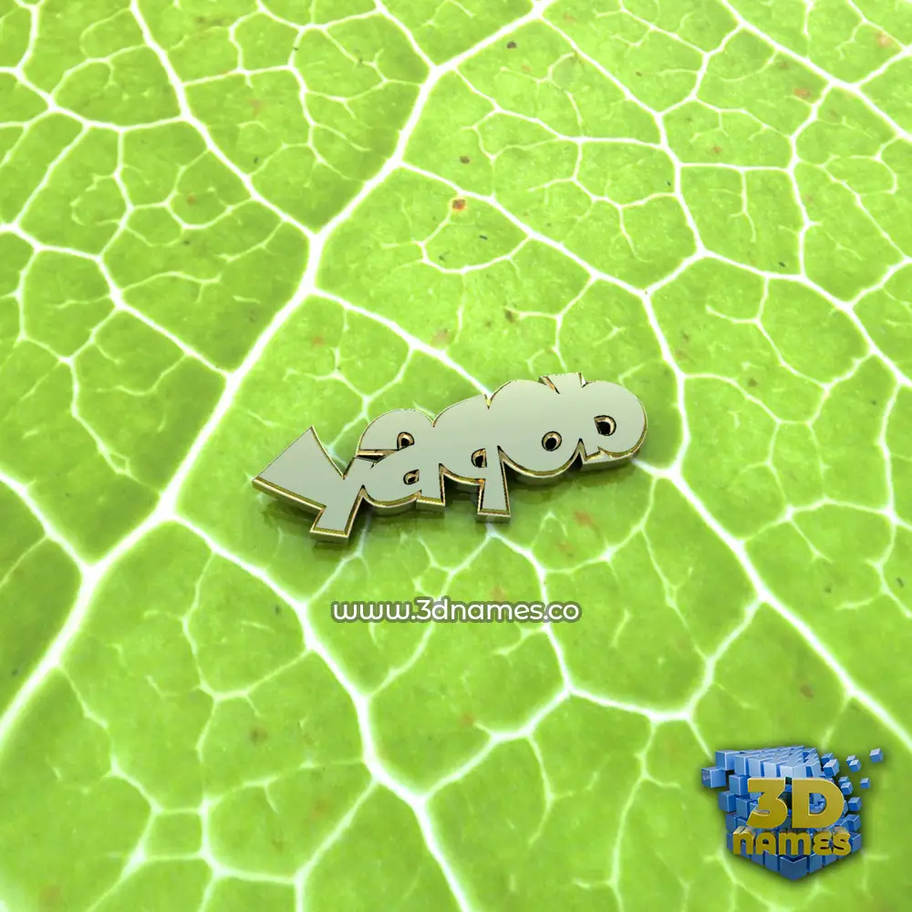yaqob in Gold Leaf style - 3D name wallpaper