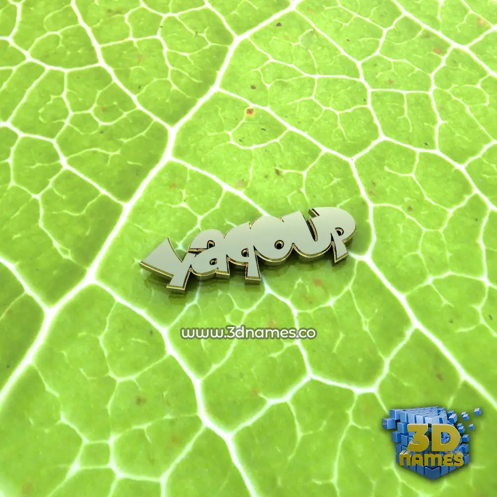 yaqoup in Gold Leaf style - 3D name wallpaper