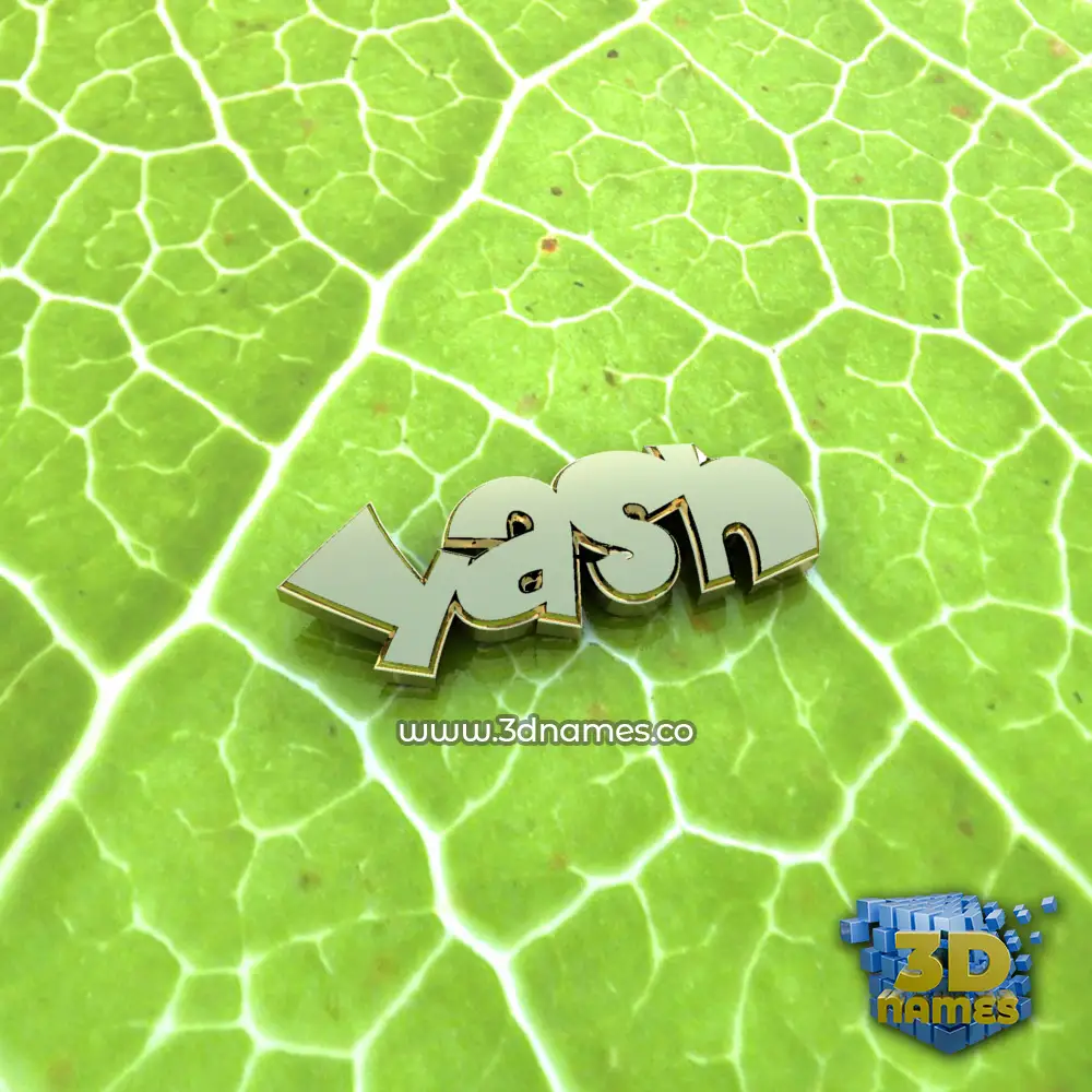 yash in Gold Leaf style - 3D name wallpaper
