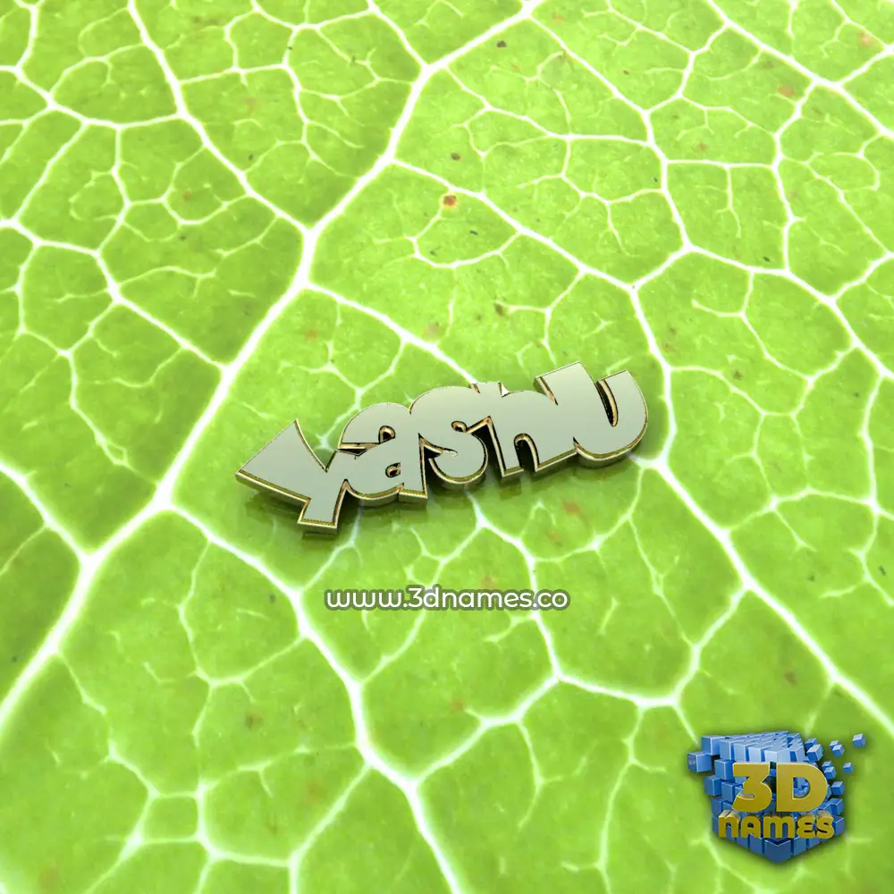 yashu in Gold Leaf style - 3D name wallpaper