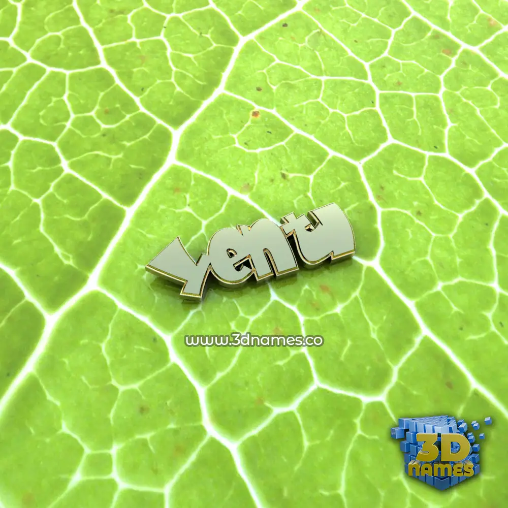 yentl in Gold Leaf style - 3D name wallpaper