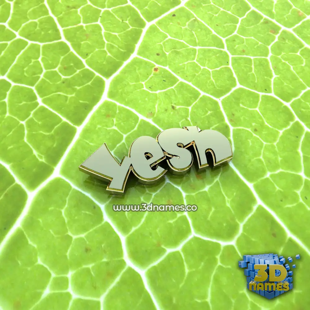 yesh in Gold Leaf style - 3D name wallpaper