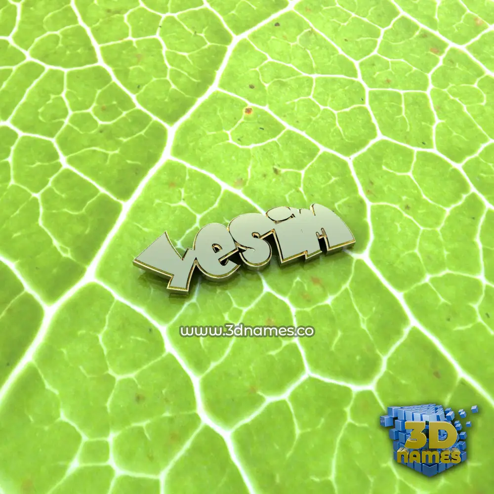 yesim in Gold Leaf style - 3D name wallpaper