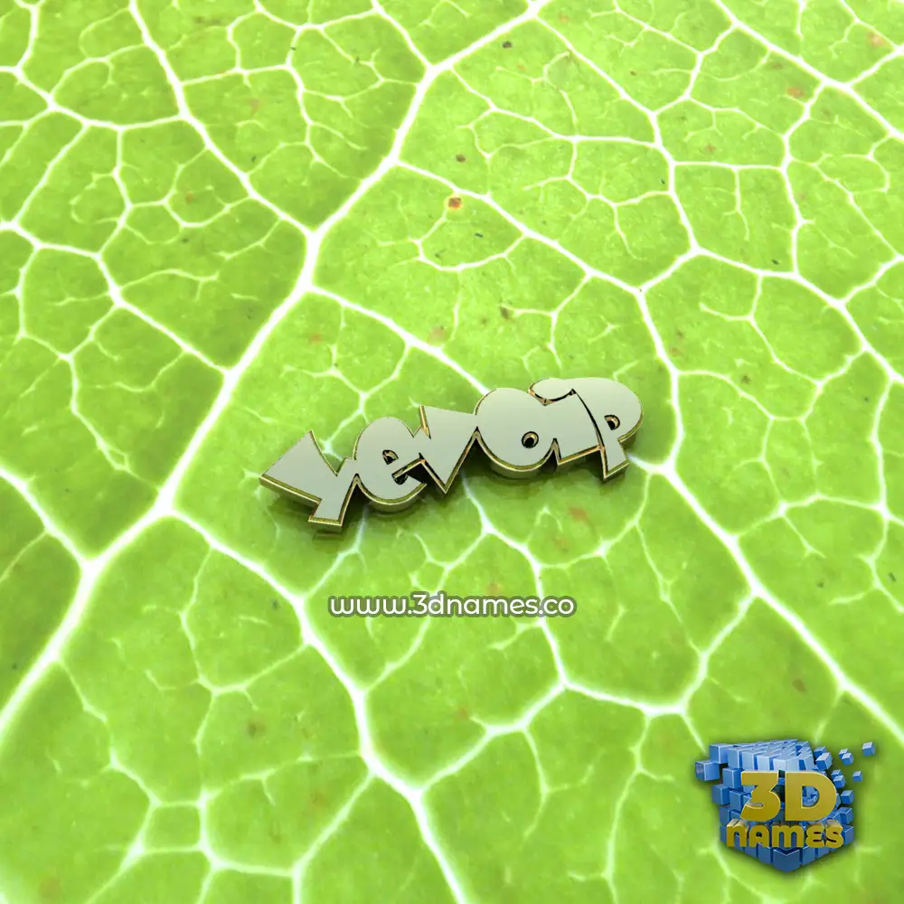yevoip in Gold Leaf style - 3D name wallpaper