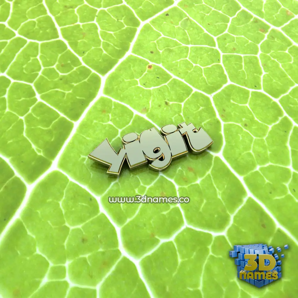 yigit in Gold Leaf style - 3D name wallpaper