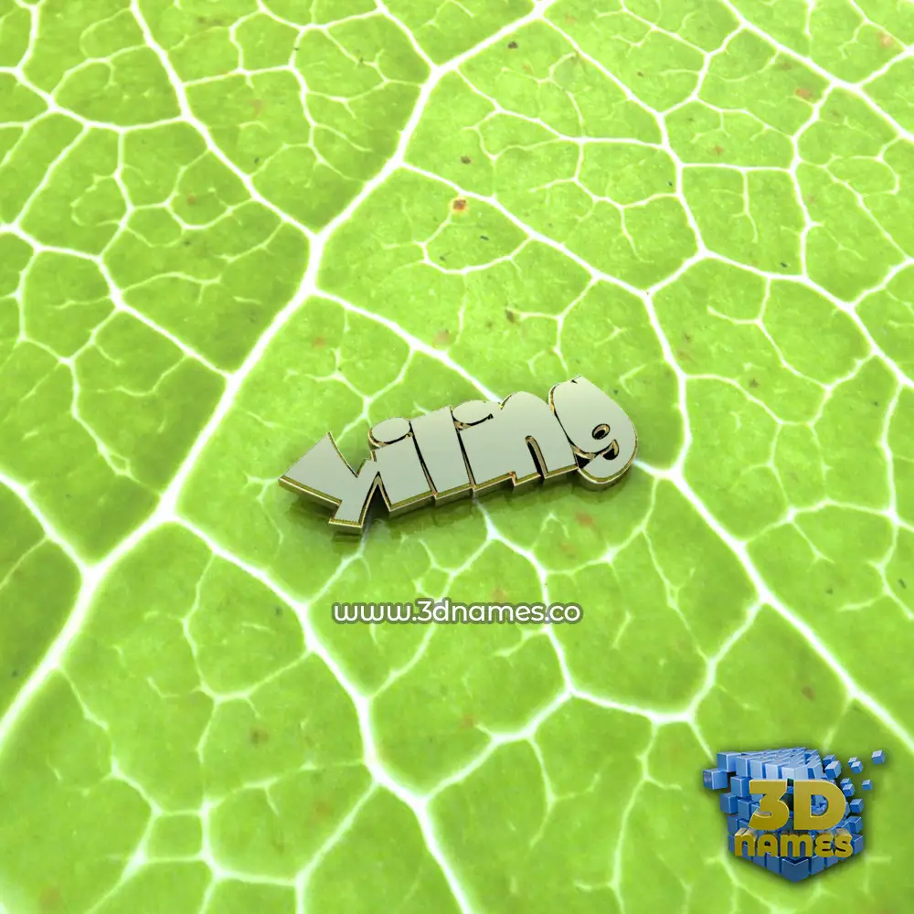 yiling in Gold Leaf style - 3D name wallpaper