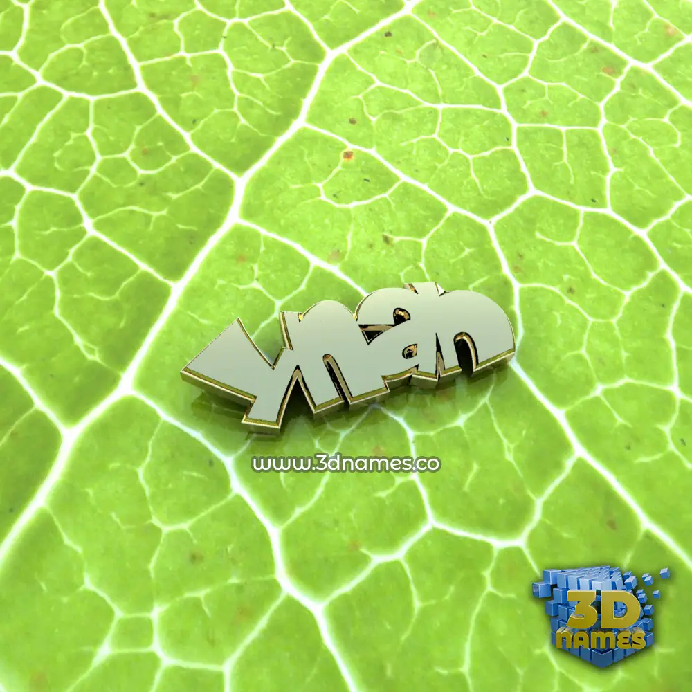 ynah in Gold Leaf style - 3D name wallpaper