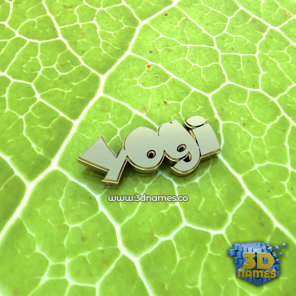 yogi in Gold Leaf style - 3D name wallpaper