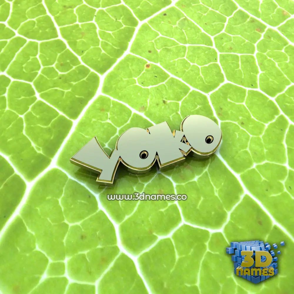 yoko in Gold Leaf style - 3D name wallpaper
