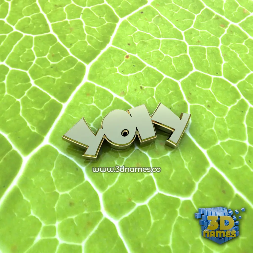 yoly in Gold Leaf style - 3D name wallpaper