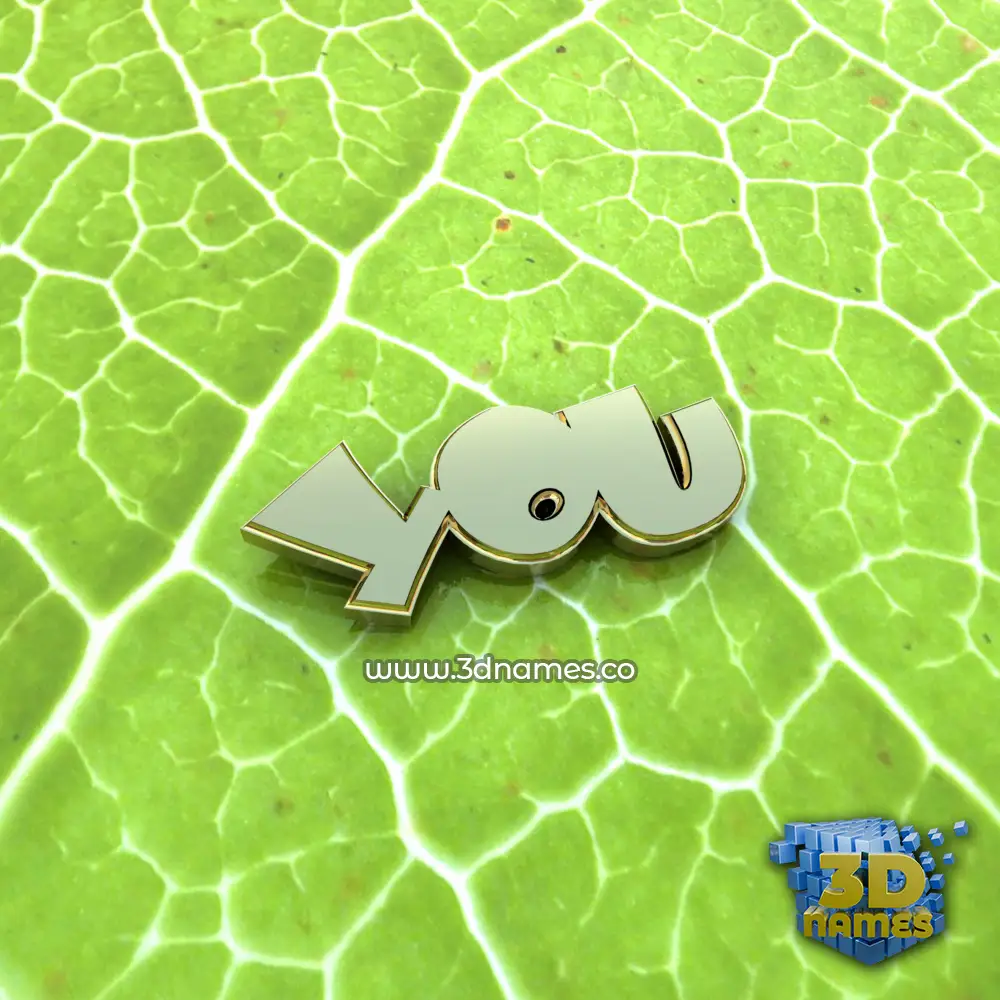 you in Gold Leaf style - 3D name wallpaper
