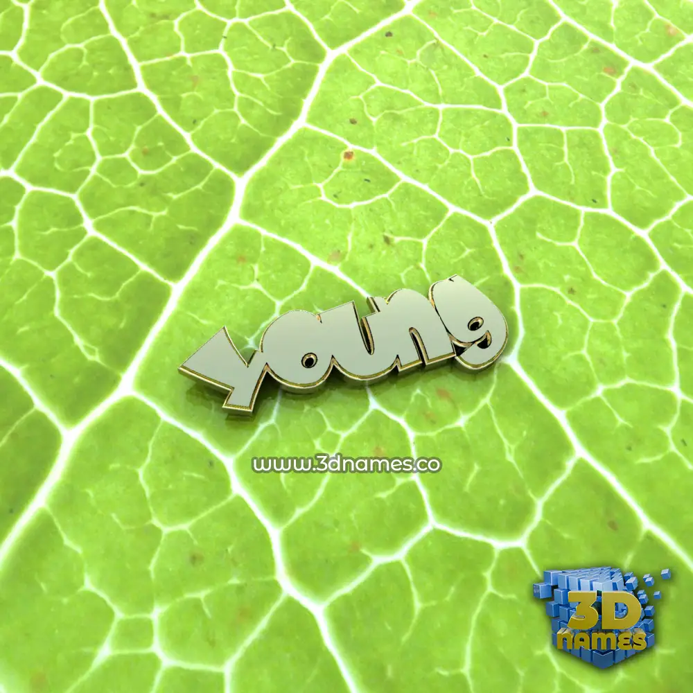 young in Gold Leaf style - 3D name wallpaper
