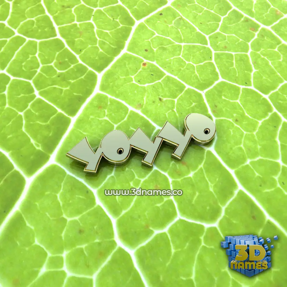 yoyyo in Gold Leaf style - 3D name wallpaper