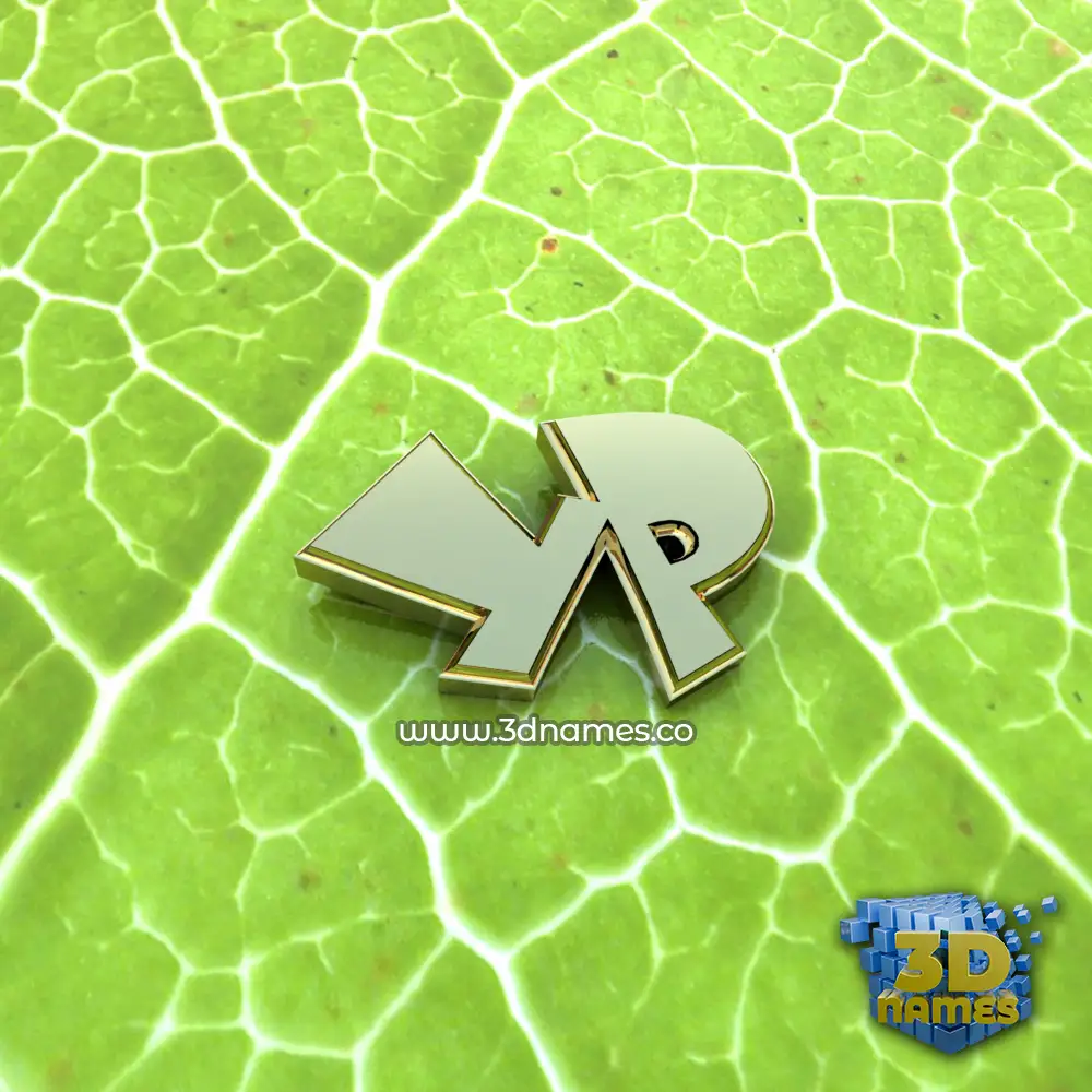 yp in Gold Leaf style - 3D name wallpaper