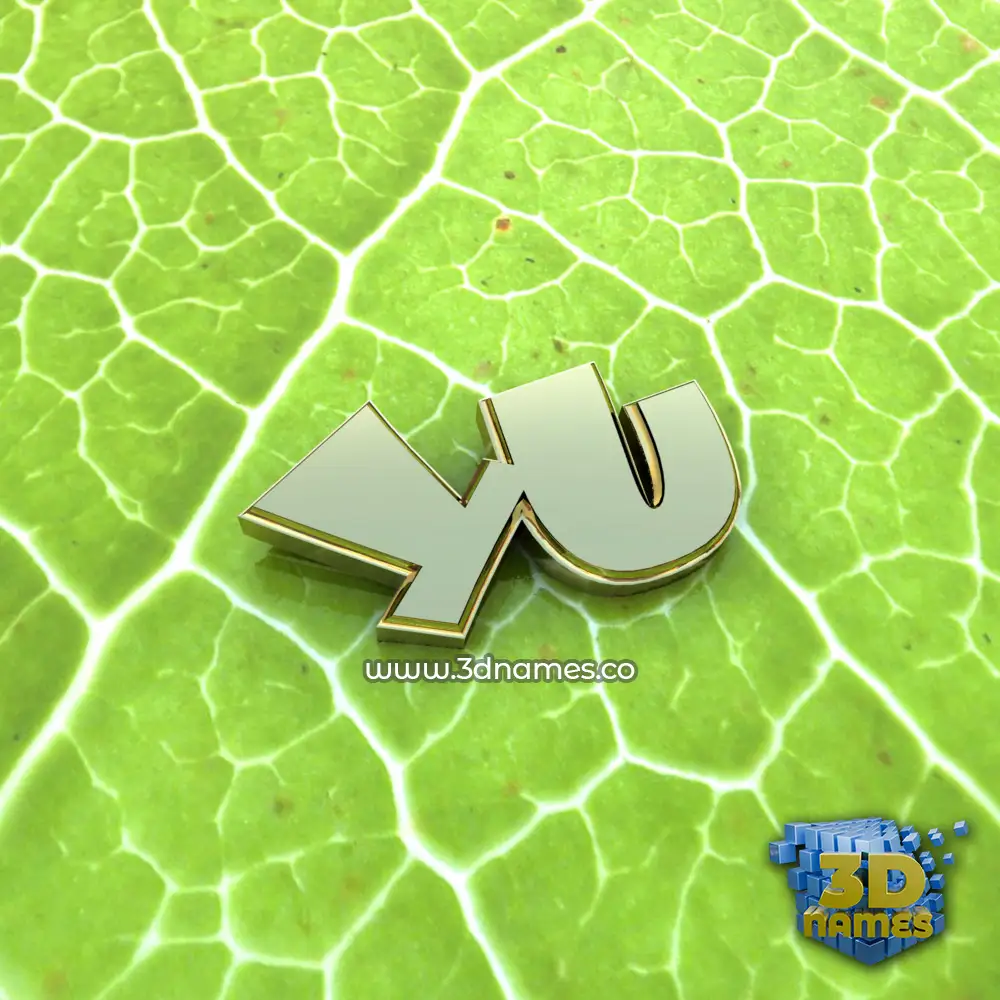 yu in Gold Leaf style - 3D name wallpaper