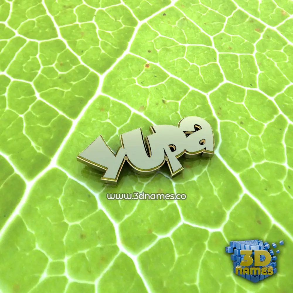 yupa in Gold Leaf style - 3D name wallpaper