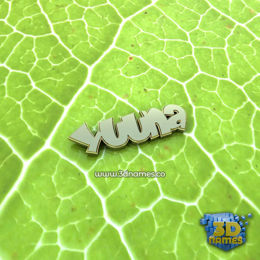yuuna in Gold Leaf style - 3D name wallpaper