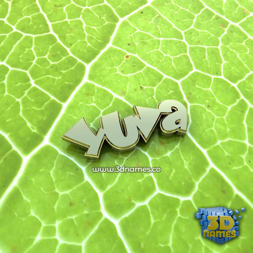 yuva in Gold Leaf style - 3D name wallpaper